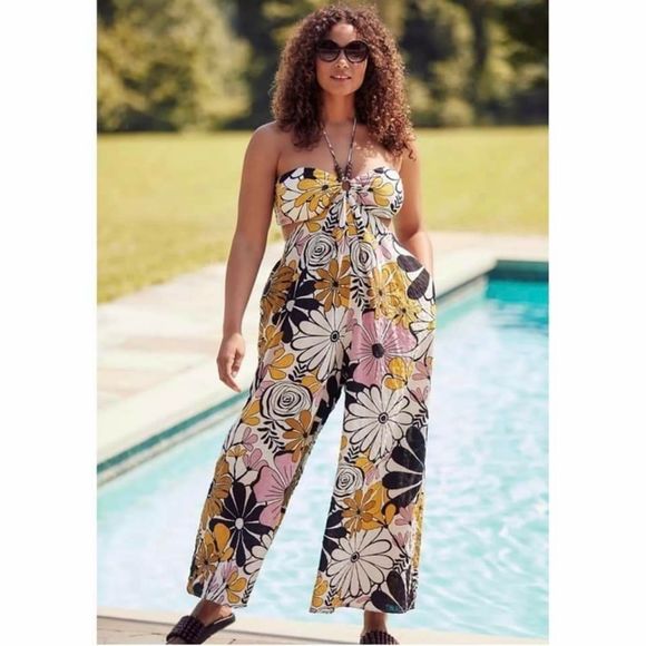 Anthropologie Pants - KENZIE PARROTT X ANTHROPOLOGIE Retro Floral Kenzie Paints Jumpsuit